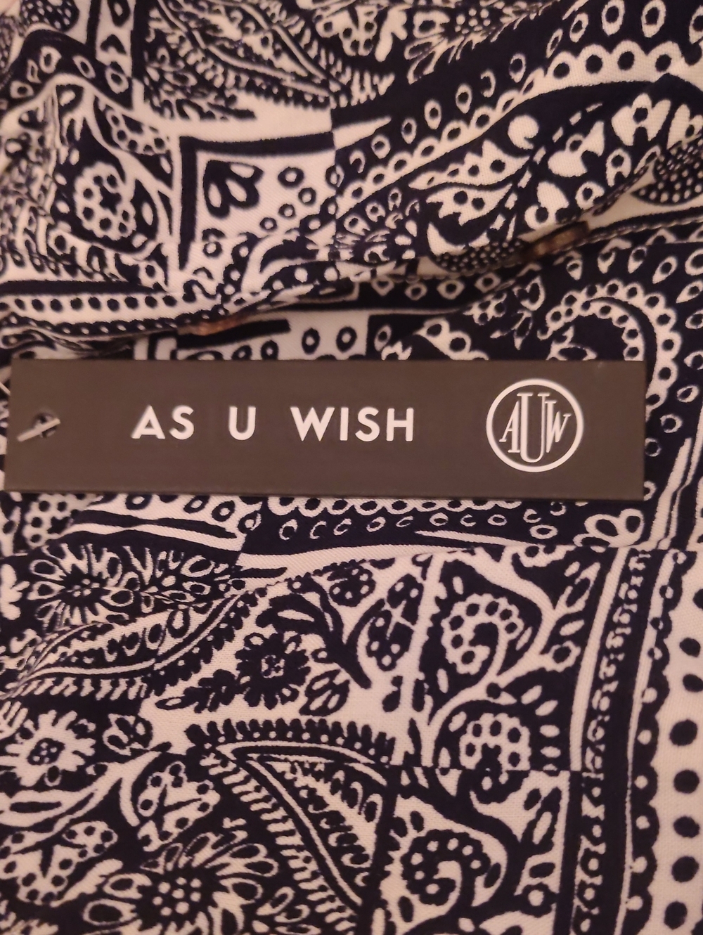 Asuwish Women's Paisley Print Wide-Leg Jumpsuit.Size L - Picture 14 of 14